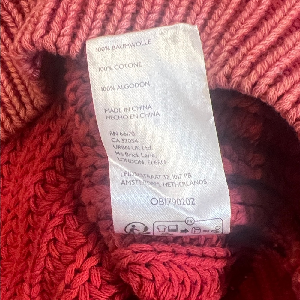 Free People Rich Red Cable Knit Sweater - Picture 9 of 9